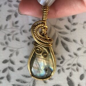 Golden labradorite necklace